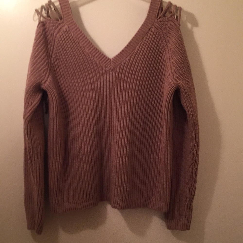 Tie up sleeved sweater